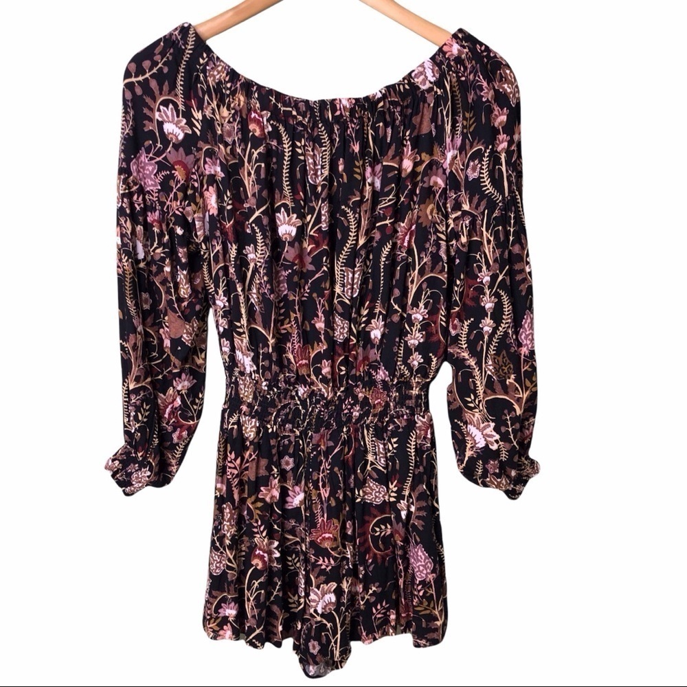 Free People Pretty and Free One Piece Shorts Romper Off the Shoulder Size Small - Picture 3 of 9